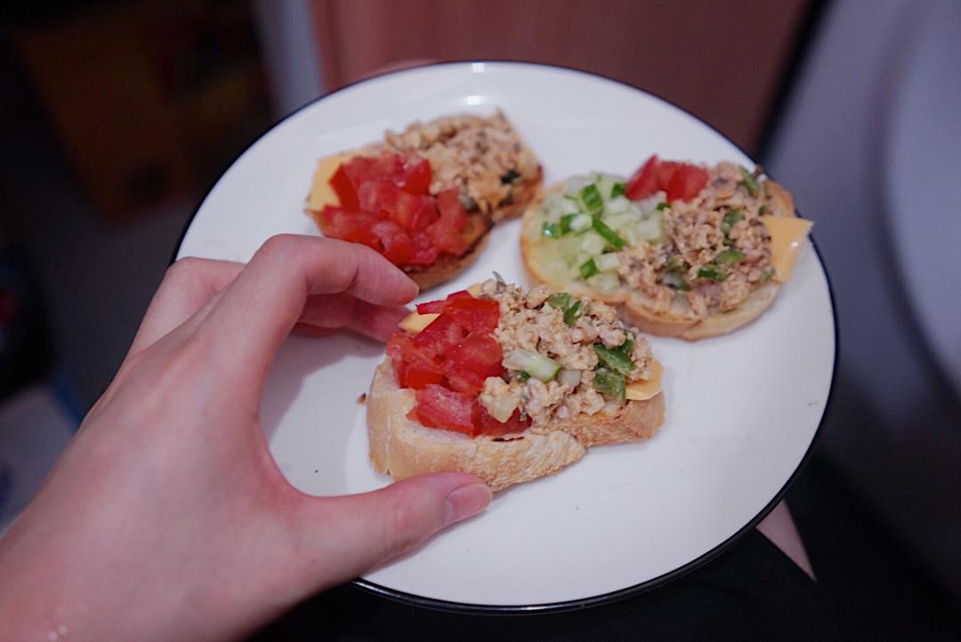 超简单的|中西合璧版|肉末tapas小食