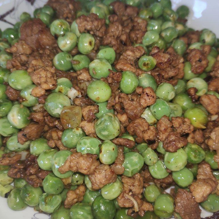 蒜香肉末豌豆