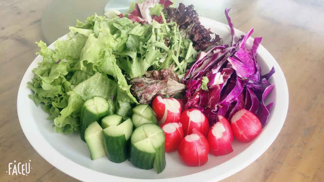 蔬菜火腿沙拉
