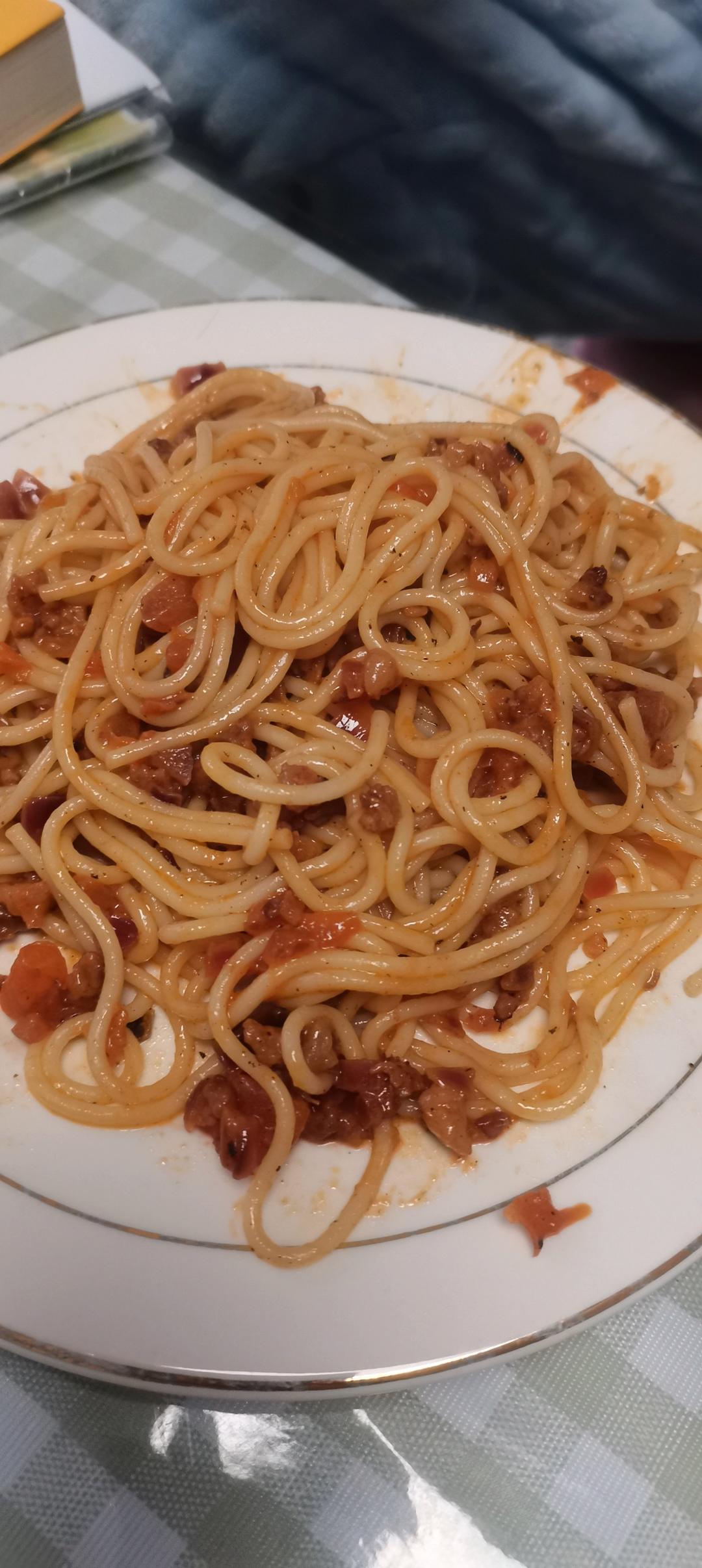 （完胜必胜客的）番茄肉酱意大利面～
