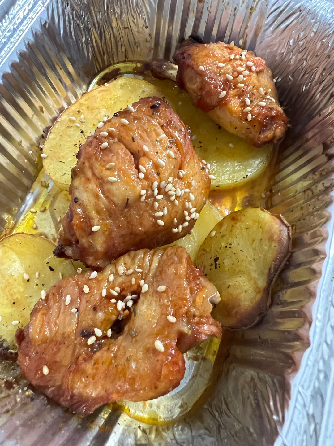 鸡翅烤土豆