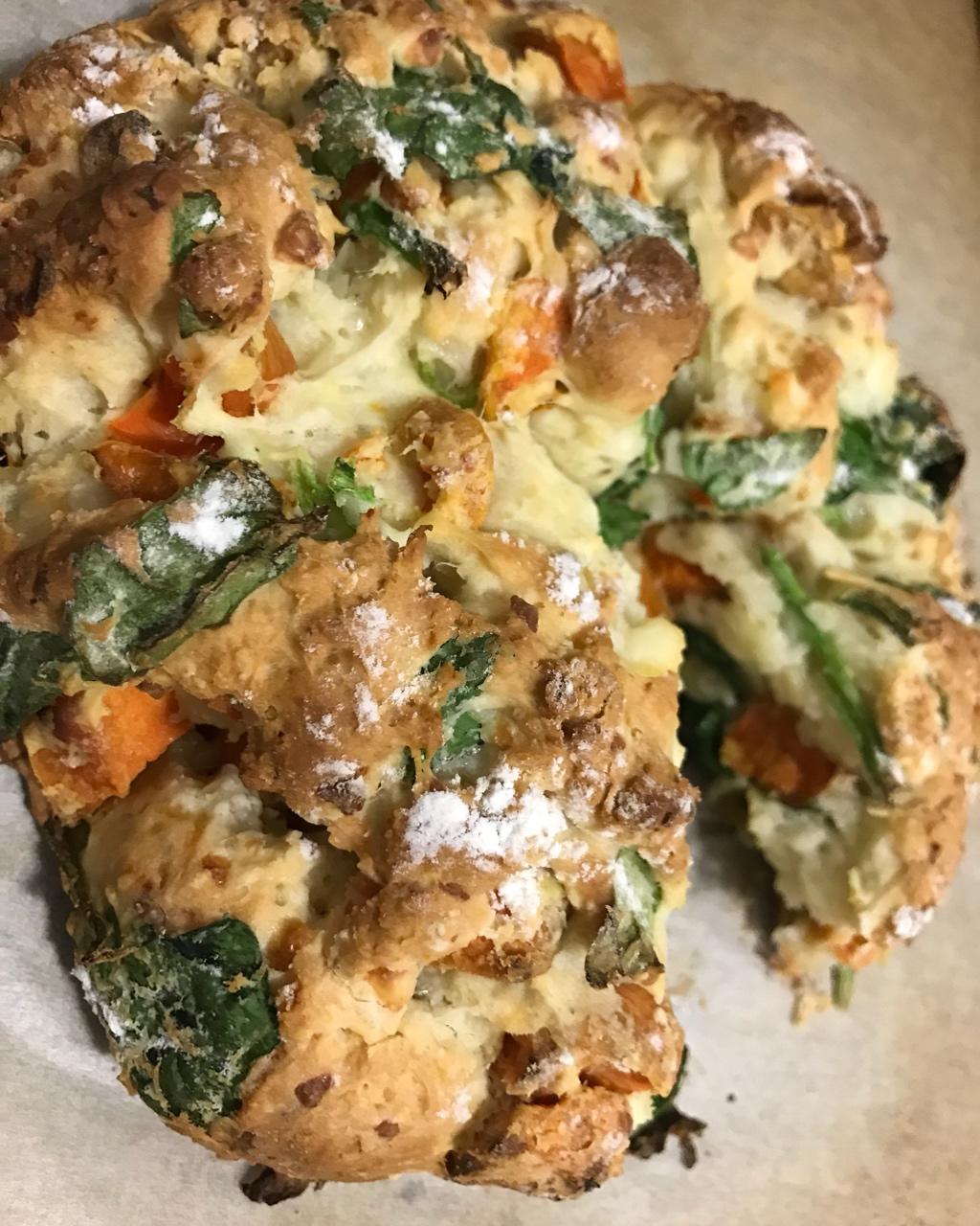 菠菜南瓜奶酪丹波面包丨健康·烘焙