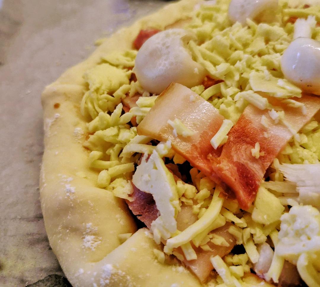 绝绝子❗️减脂低卡❗️卷边薄底全麦鲜虾披萨🍕