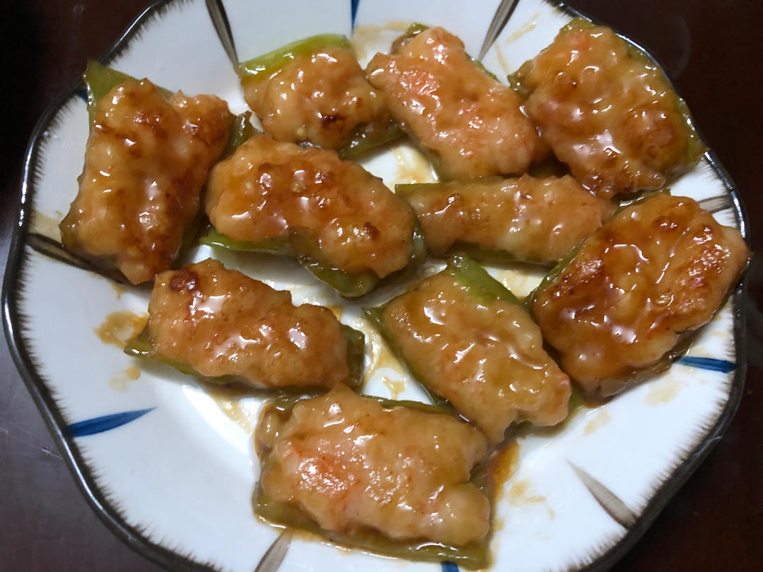青椒酿虾滑