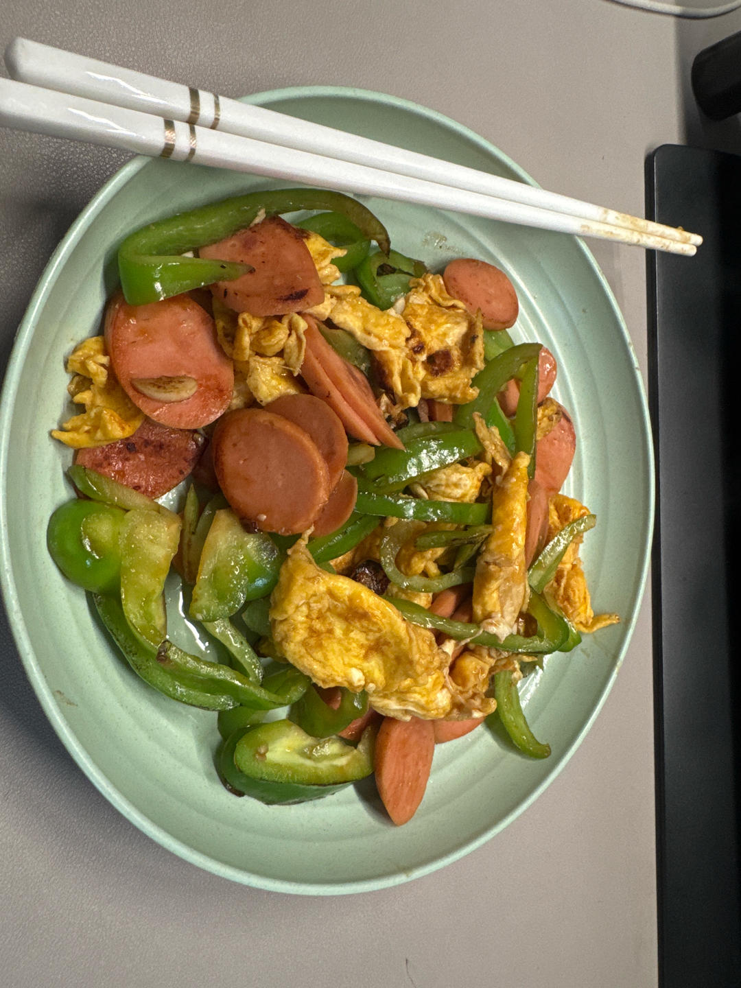 青椒火腿炒鸡蛋