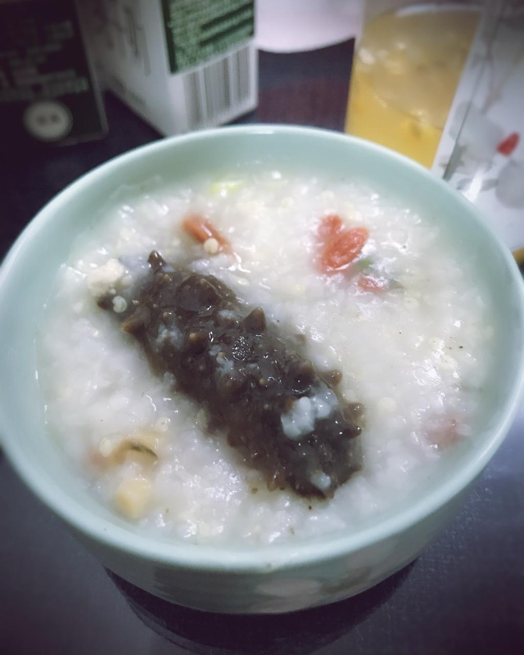 鸡汁小米海参粥