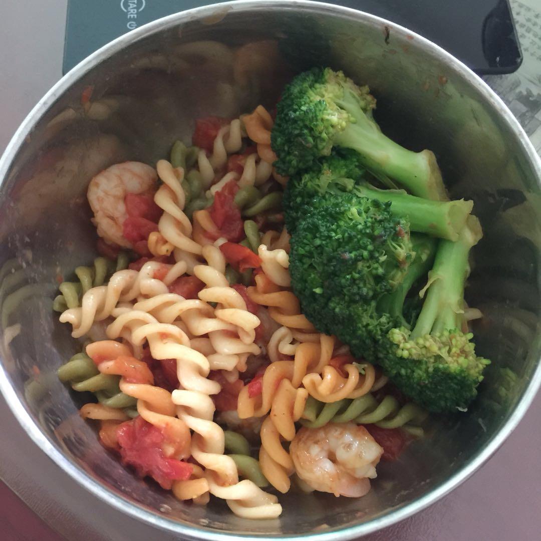 【低卡减肥增肌】西红柿虾仁意面 10分钟快手面