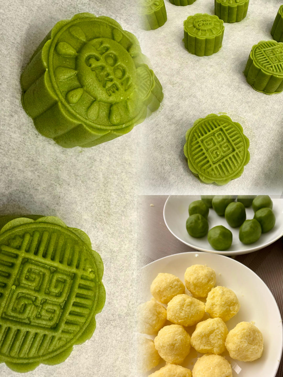 抹茶椰蓉月饼