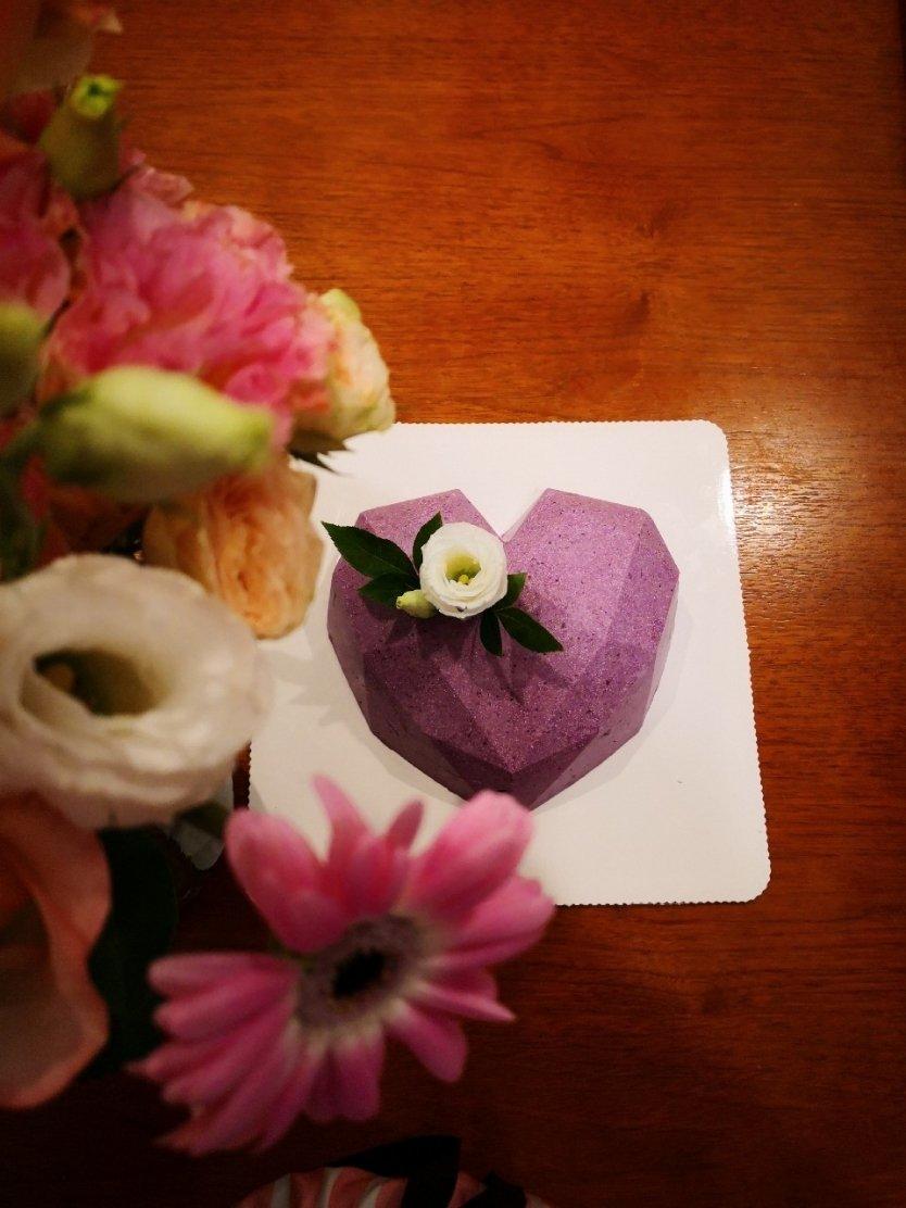 💜立体爱心#蓝莓慕斯蛋糕💜