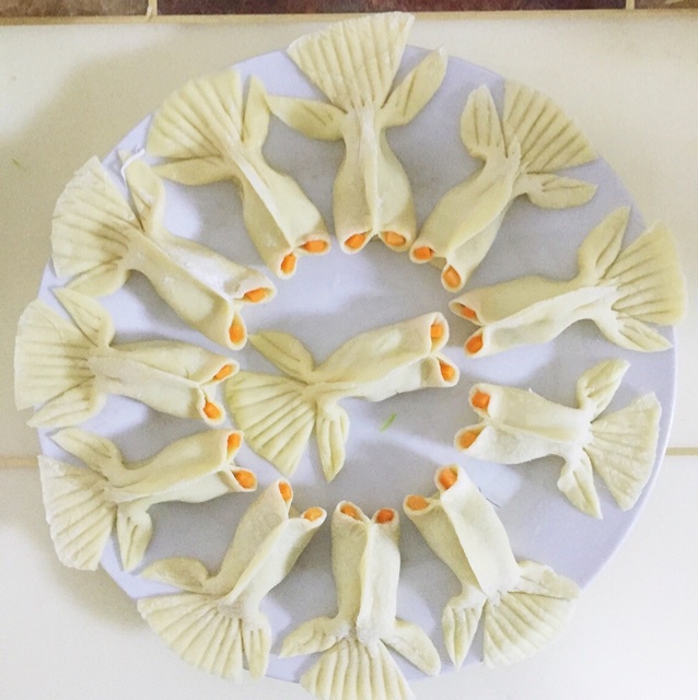 最爱美食7z1v做的金鱼饺