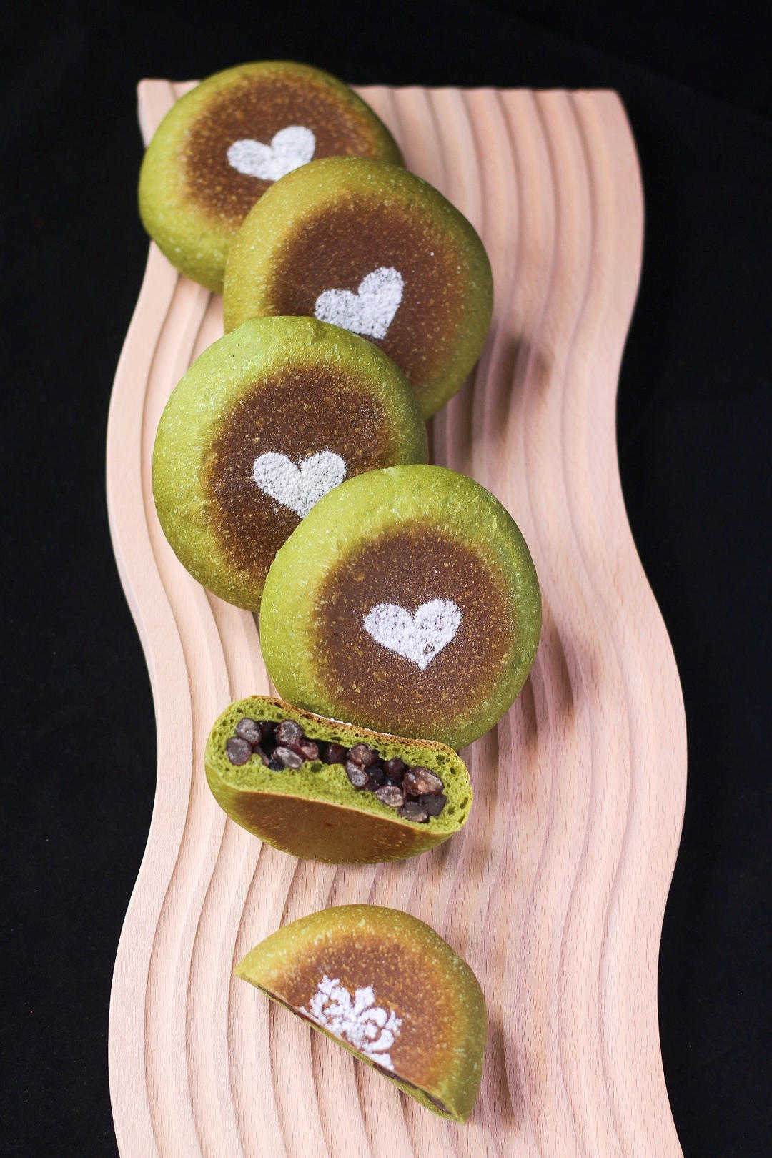 日式抹茶红豆包