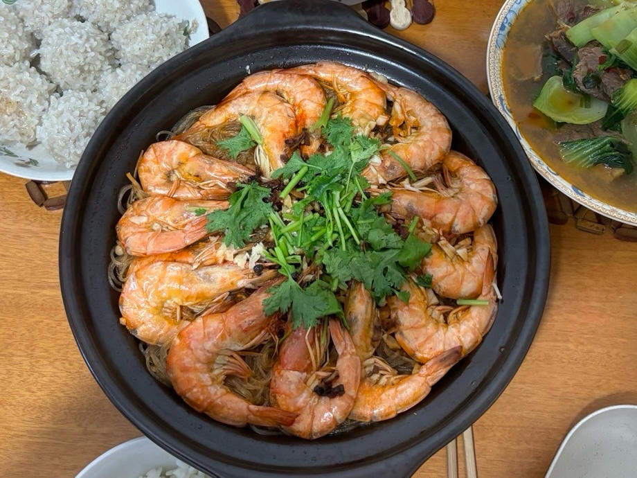 砂锅粉丝虾