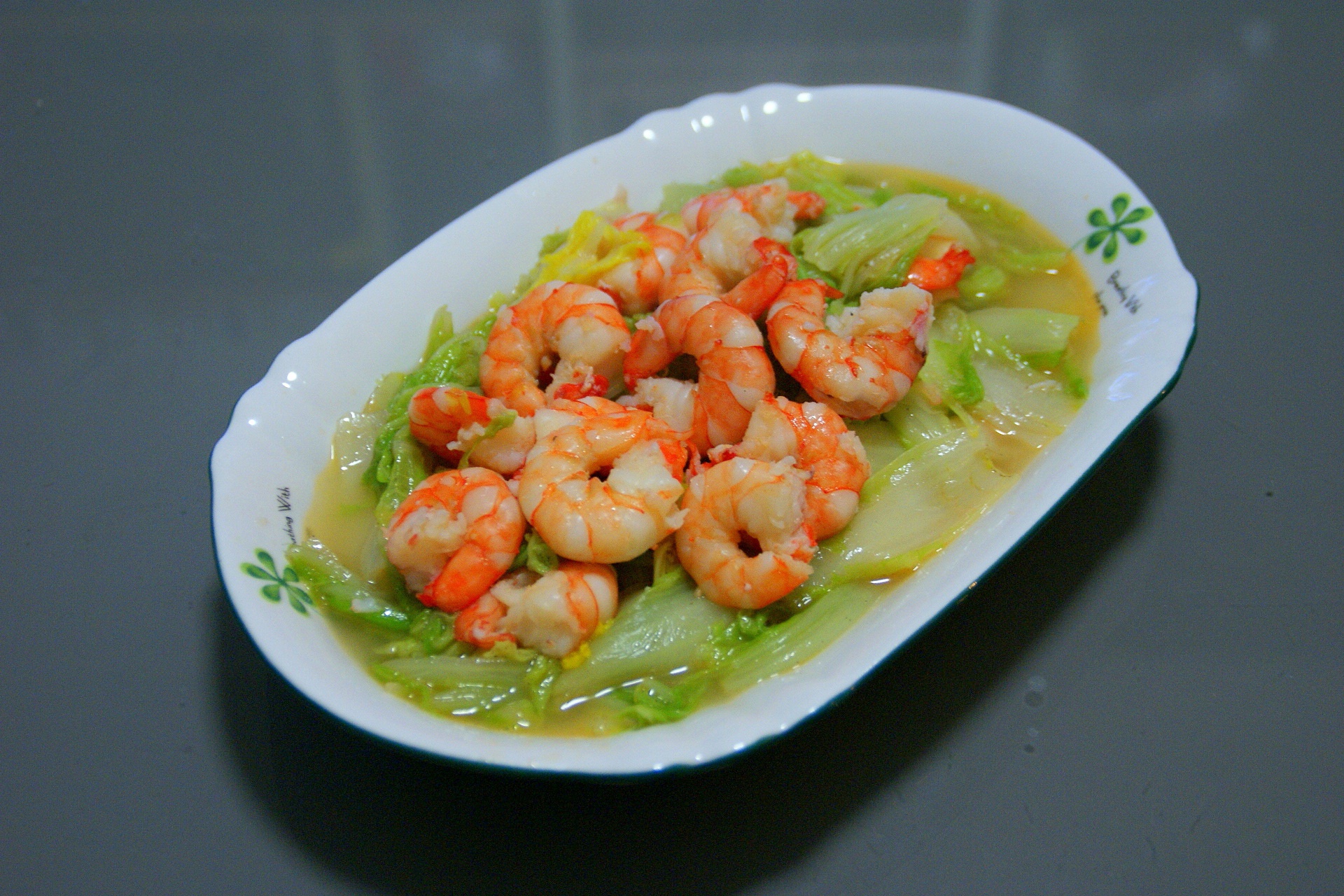 大虾炒白菜