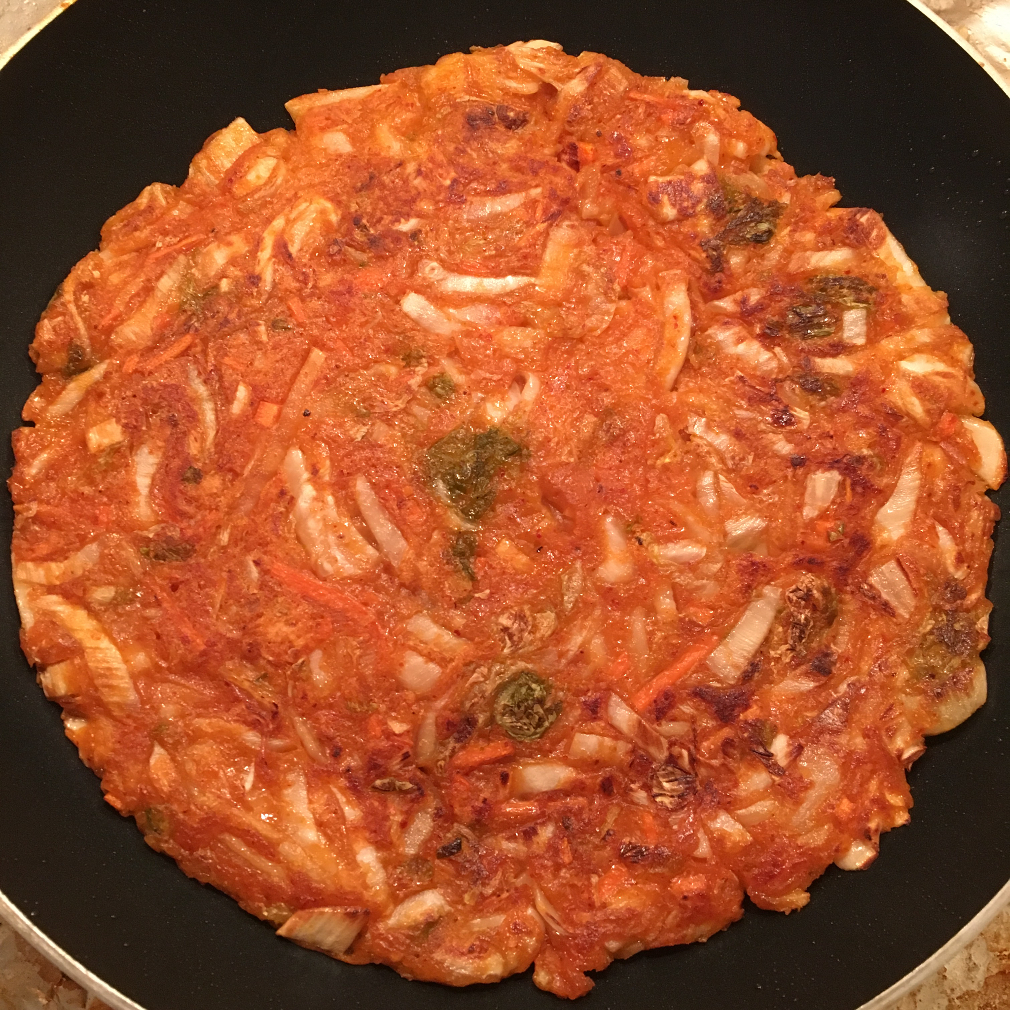 15分钟完成韩式泡菜饼／辣白菜饼