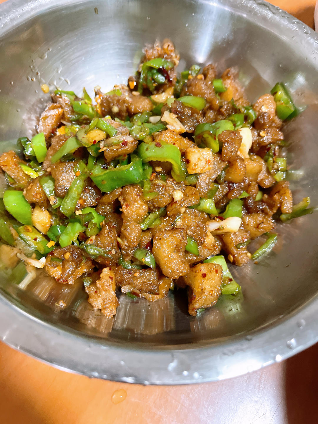 好吃😋下饭菜！下饭菜🥰“青椒炒油渣”