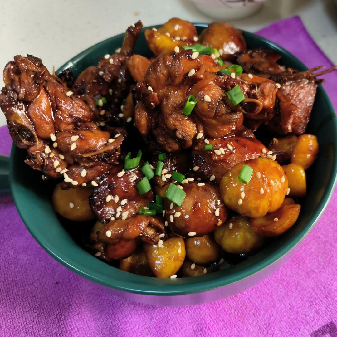 【栗子烧鸡】鸡肉都给你吃，栗子归我~
