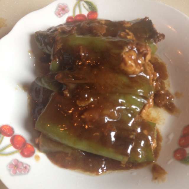 虎皮青椒嵌肉沫