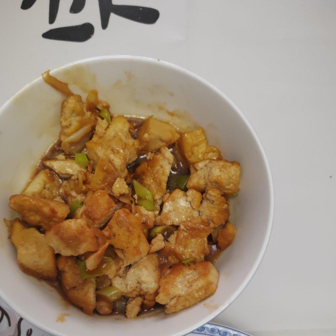 葱烧豆腐
