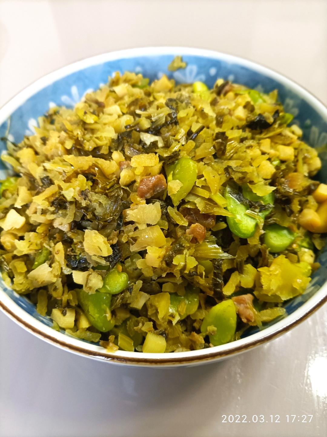 家常笋丁豆干炒咸菜（万能饼馅）