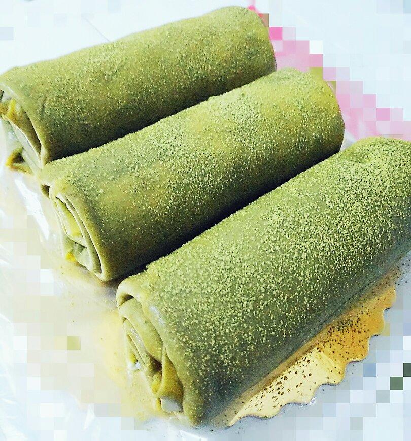 网红食谱│抹茶毛巾卷
