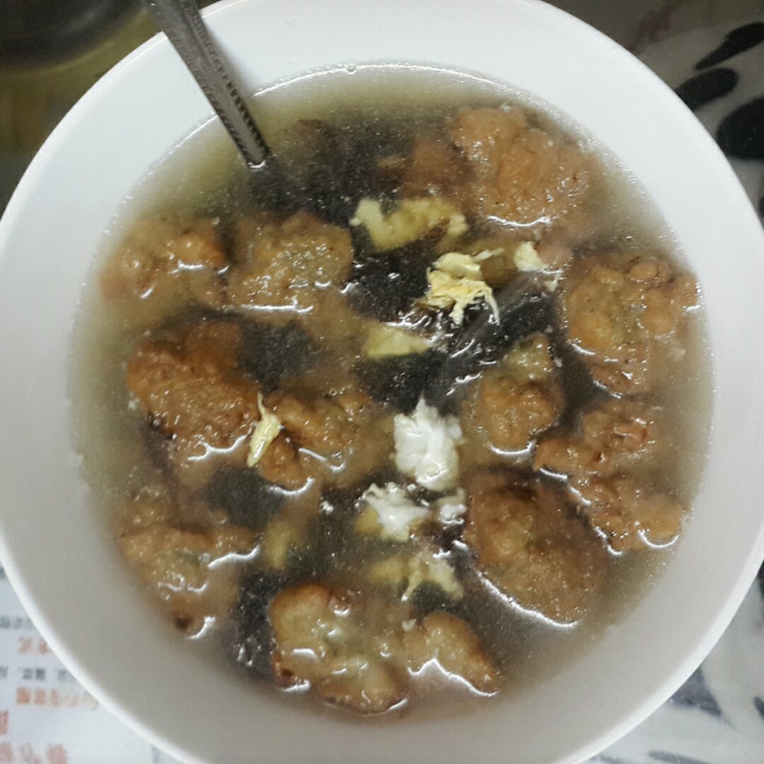 紫菜虾米蛋花汤