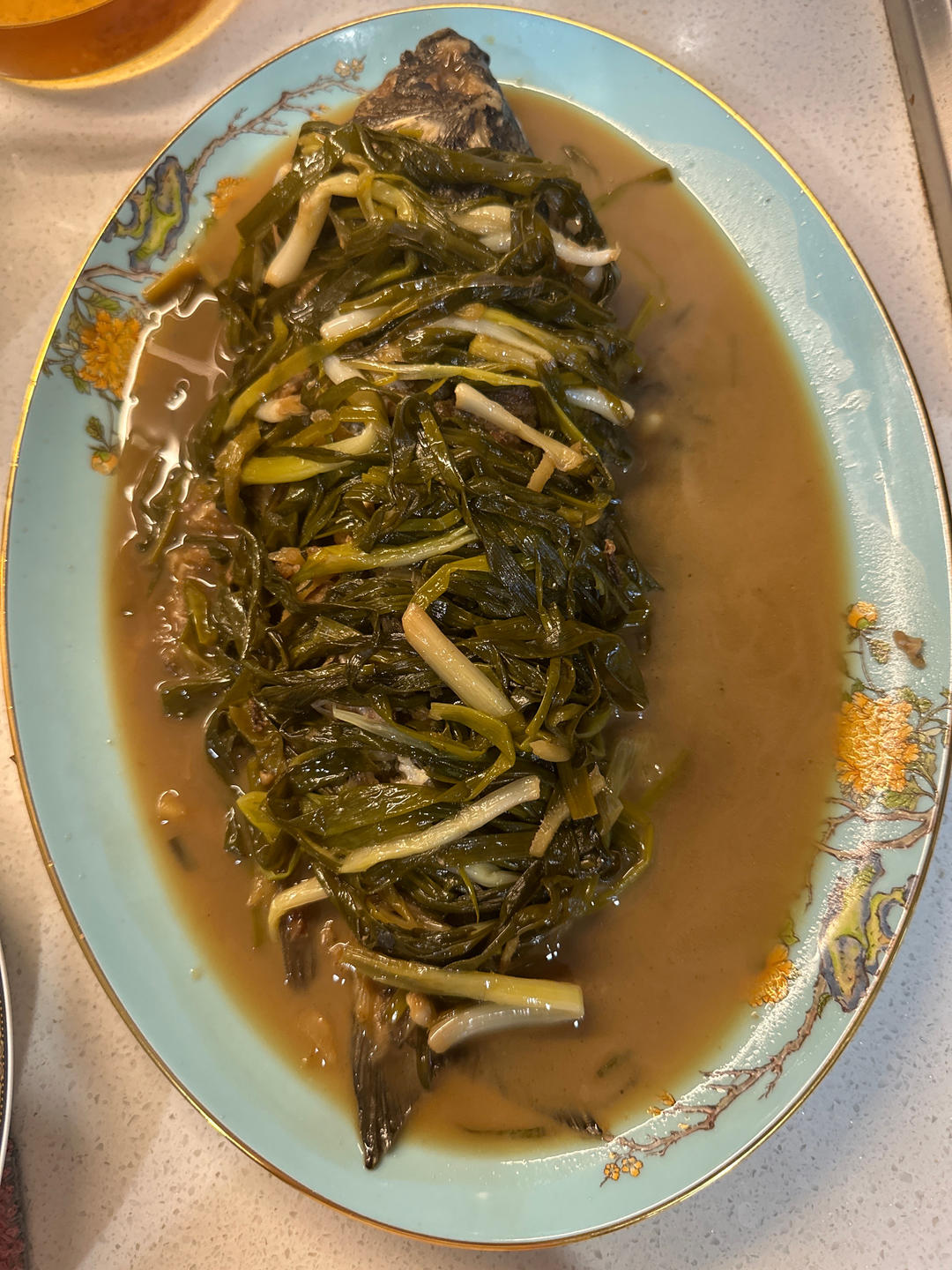 上海本帮菜:葱烤鲫鱼