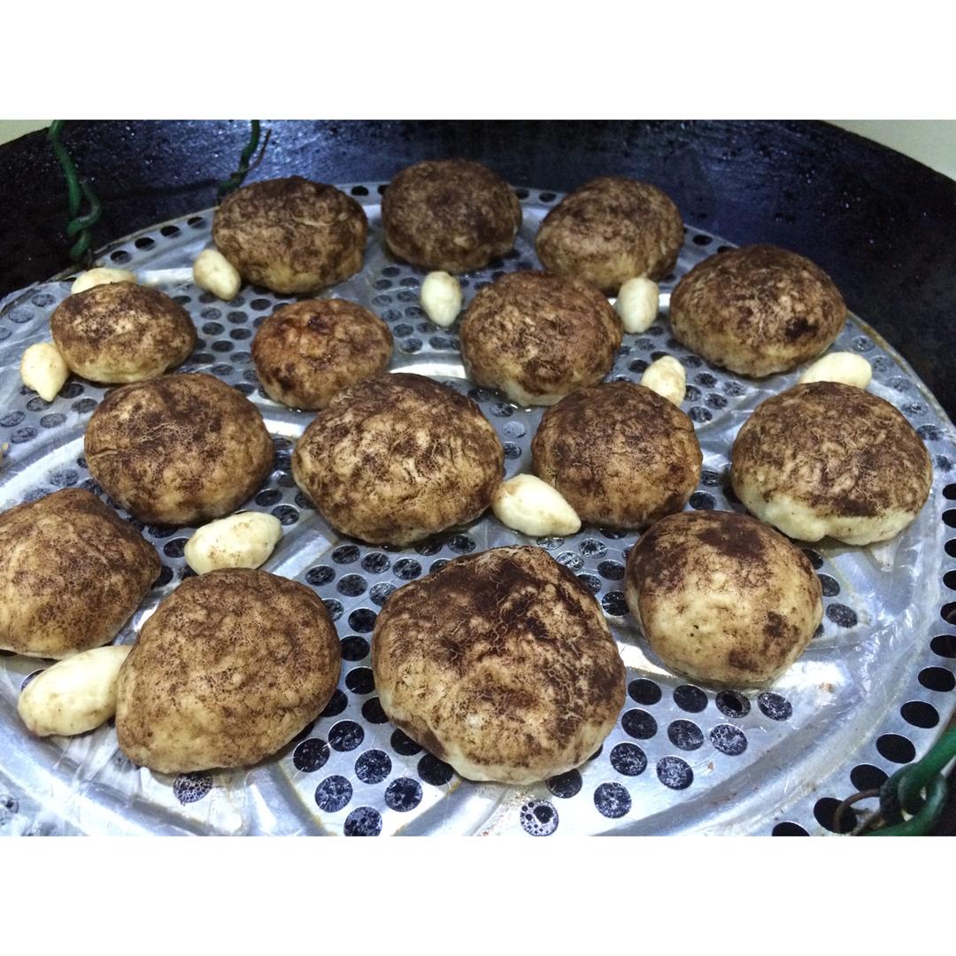 以假乱真 蜜豆香菇包  蘑菇馒头