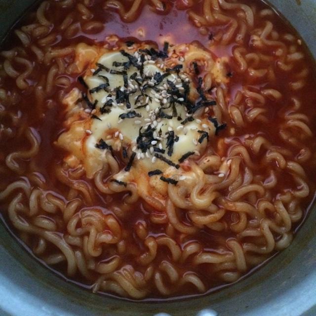韩式辣炒鸡排方便面的做法