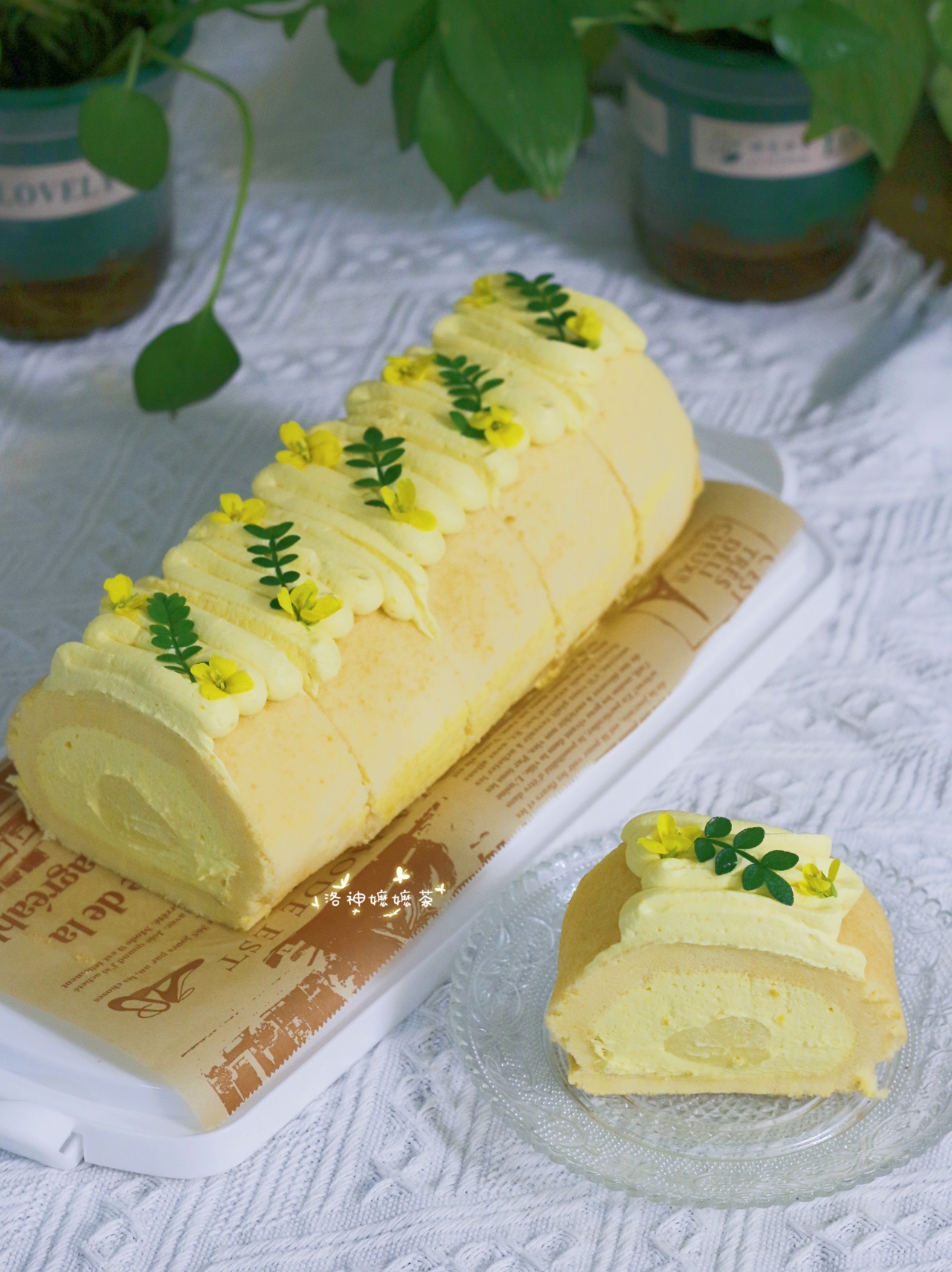 南瓜玉米乳酪蛋糕卷(烫面法)的做法
