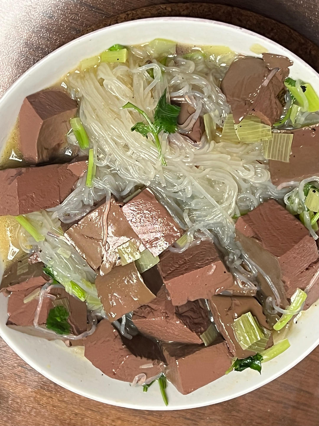 补铁鸭血粉丝汤