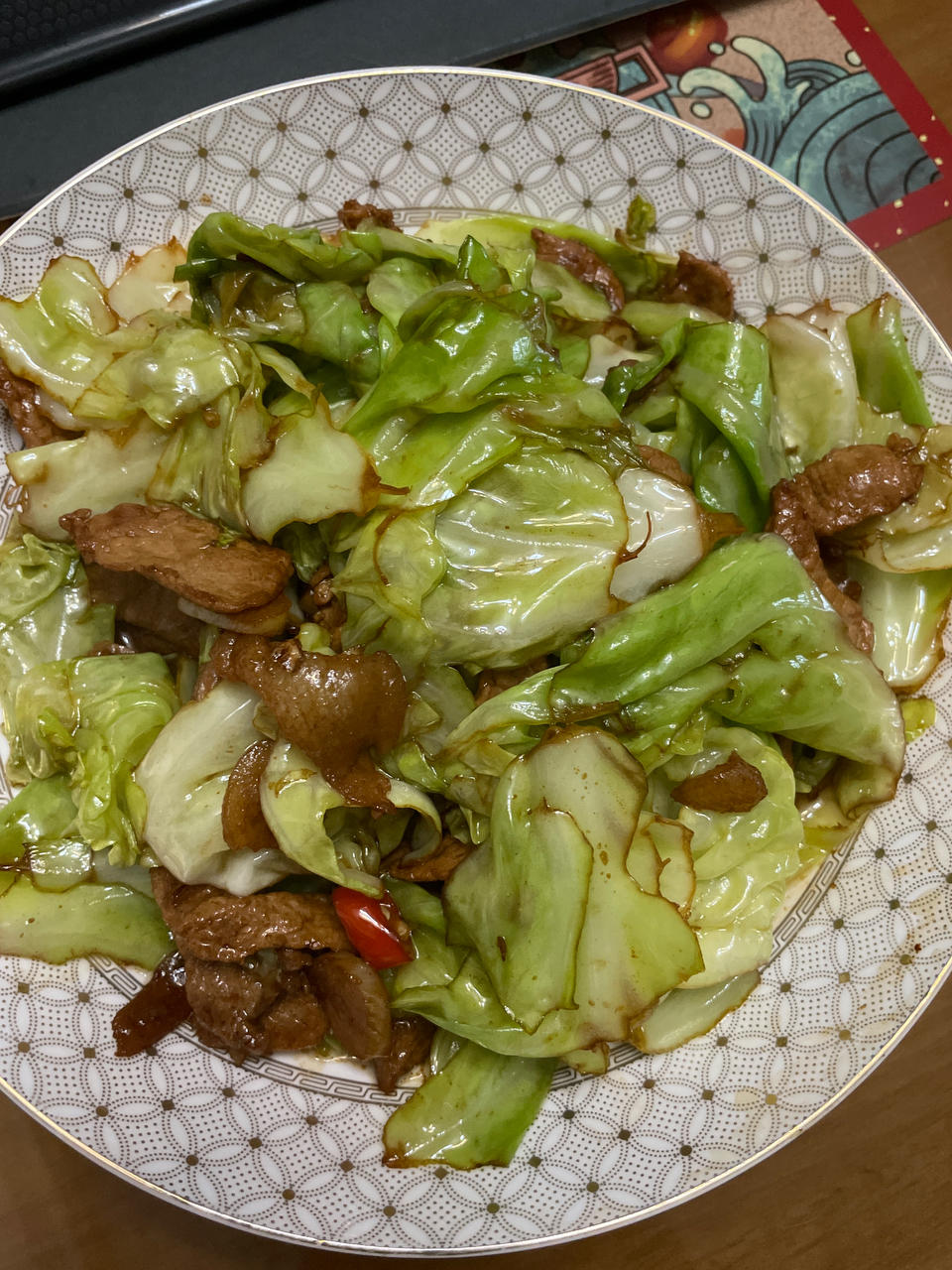 五花肉炒包菜，不爱吃包菜的我都光盘了‼️