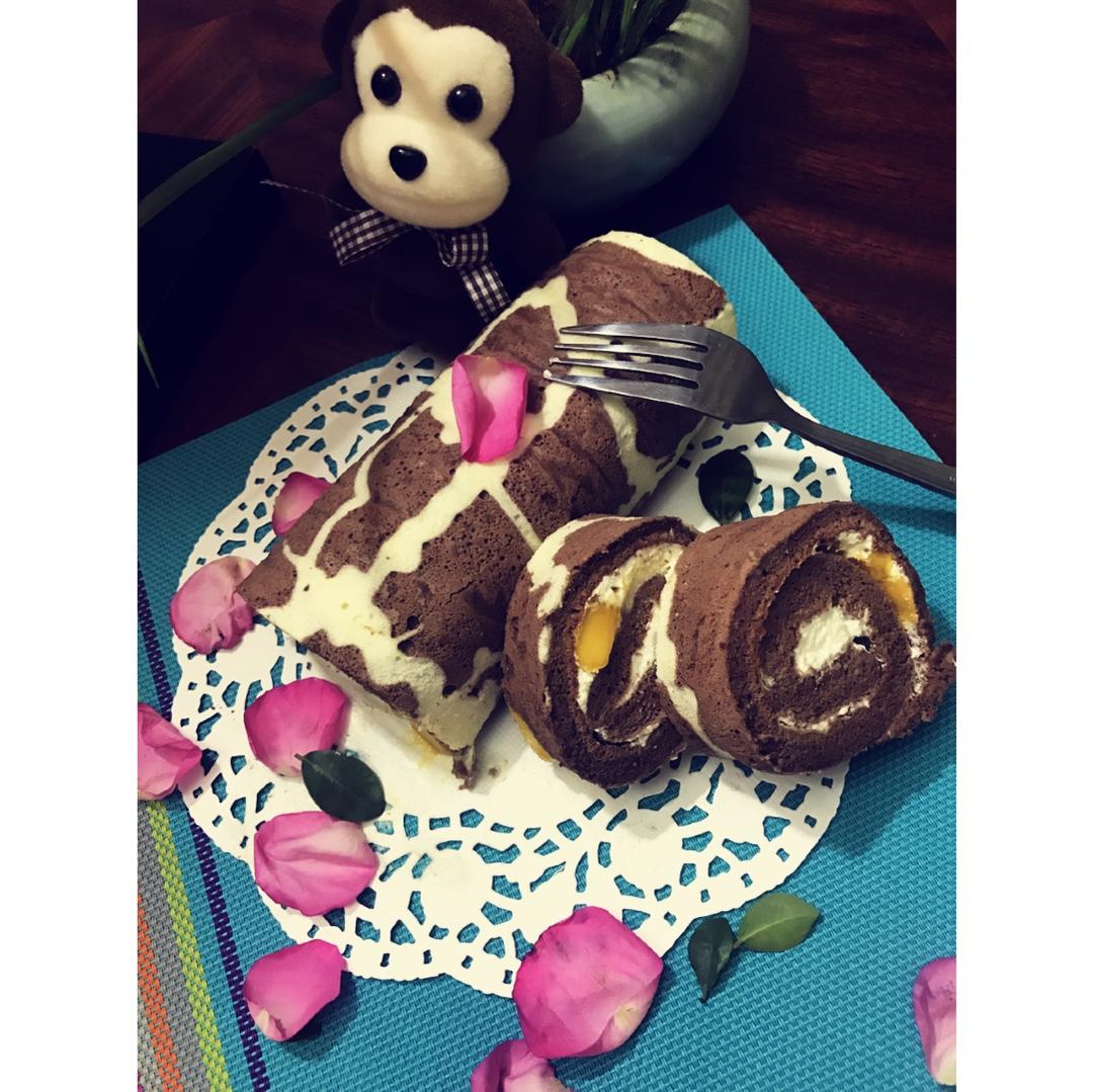 超萌长颈鹿蛋糕卷