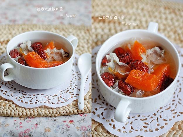 木瓜银耳红枣汤的做法