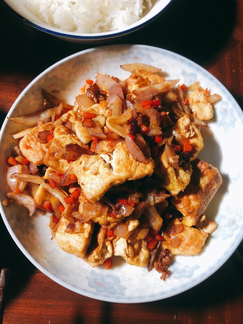 焖煎豆腐