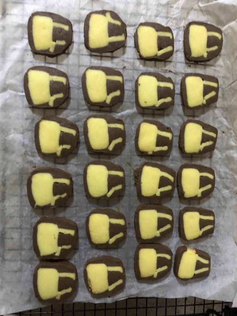 抹茶兔兔曲奇（比熊猫简单！超详细实物图+超良心手绘图）