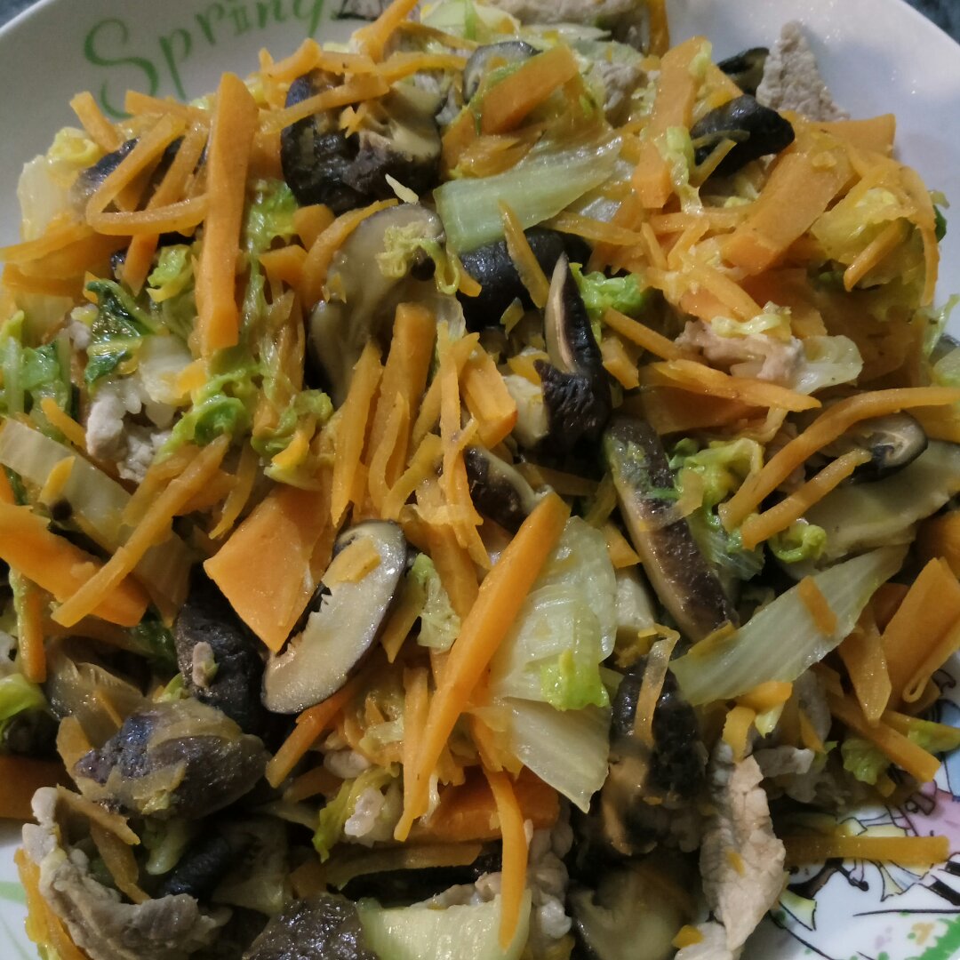 三丝炒大白菜