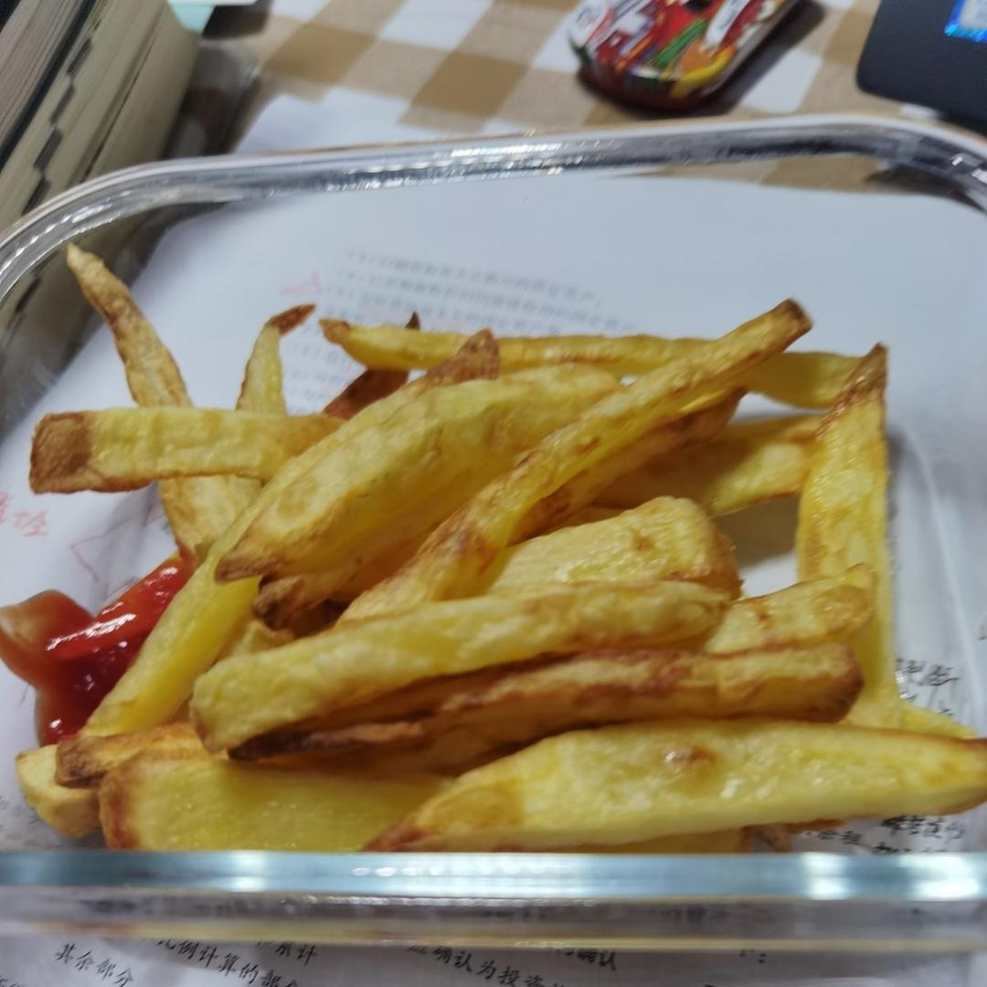 0失败！超简单！很省油！空气炸锅版薯条，现做现吃哦