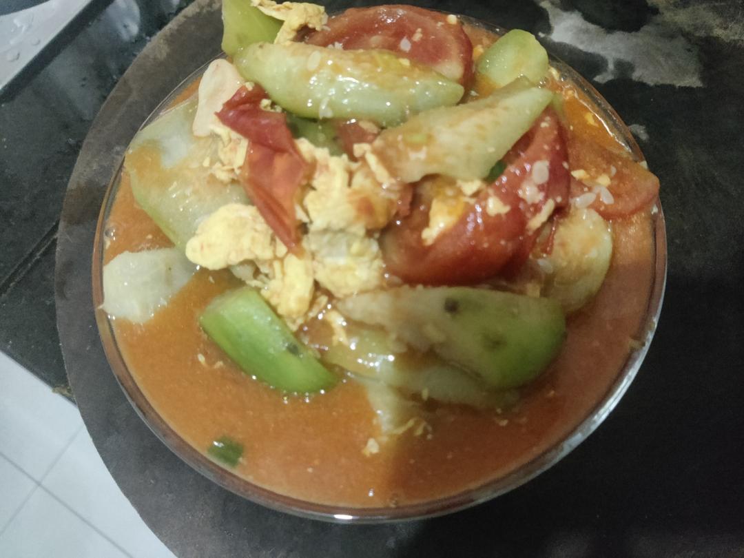 丝瓜西红柿炒蛋