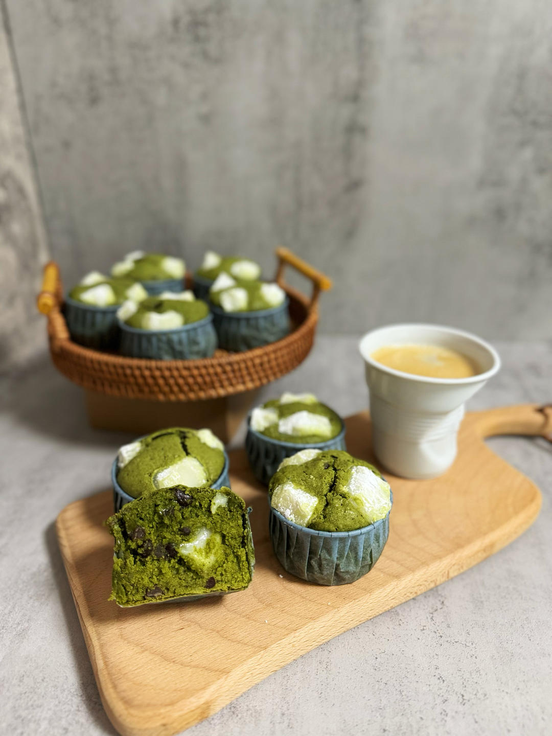 麻糬抹茶小红豆muffin