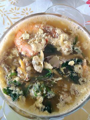 菠菜蘑菇蛤蜊汤的做法 步骤5