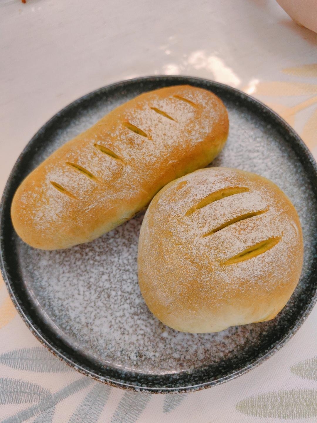 抹茶红豆软面包