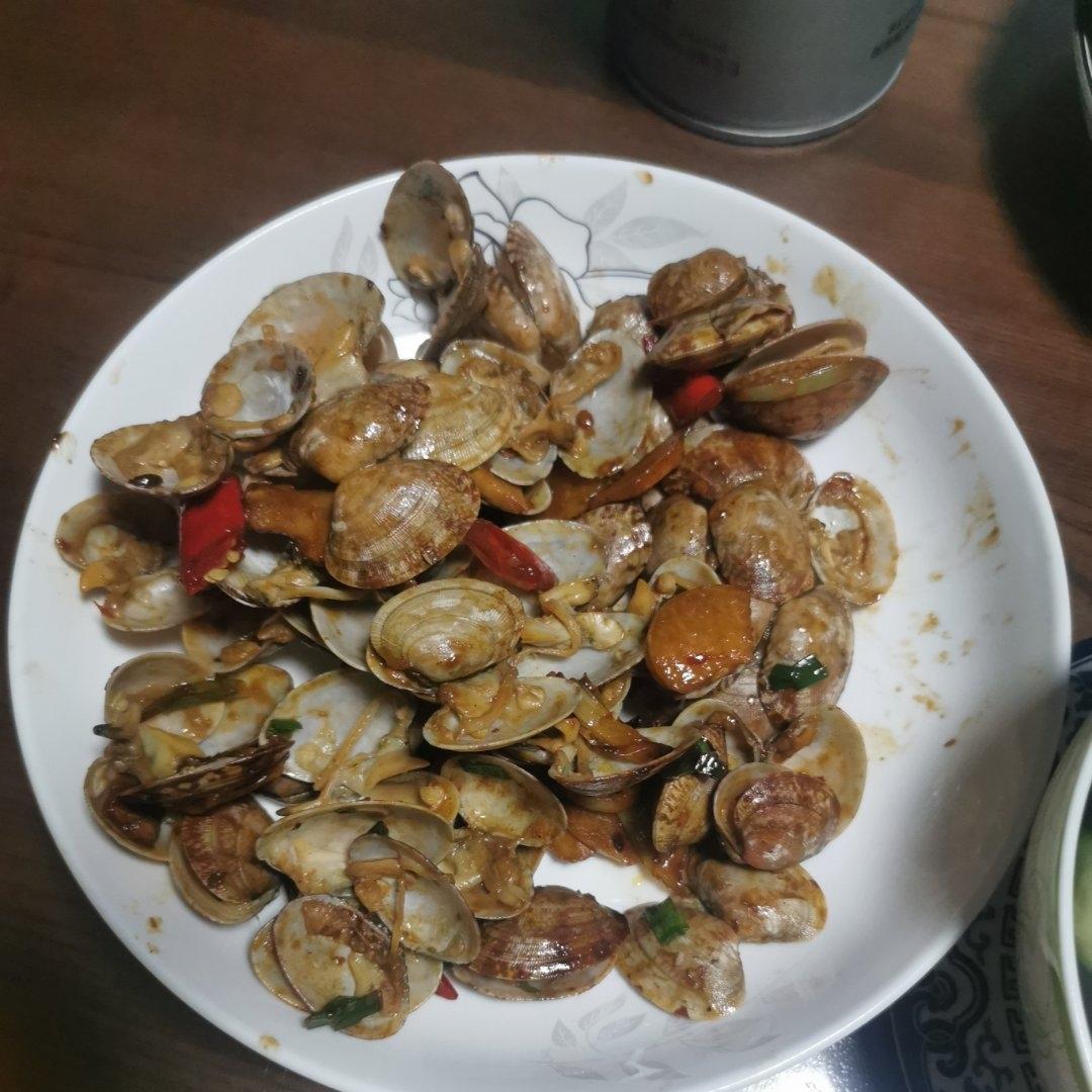 爆炒花蛤、蛏子