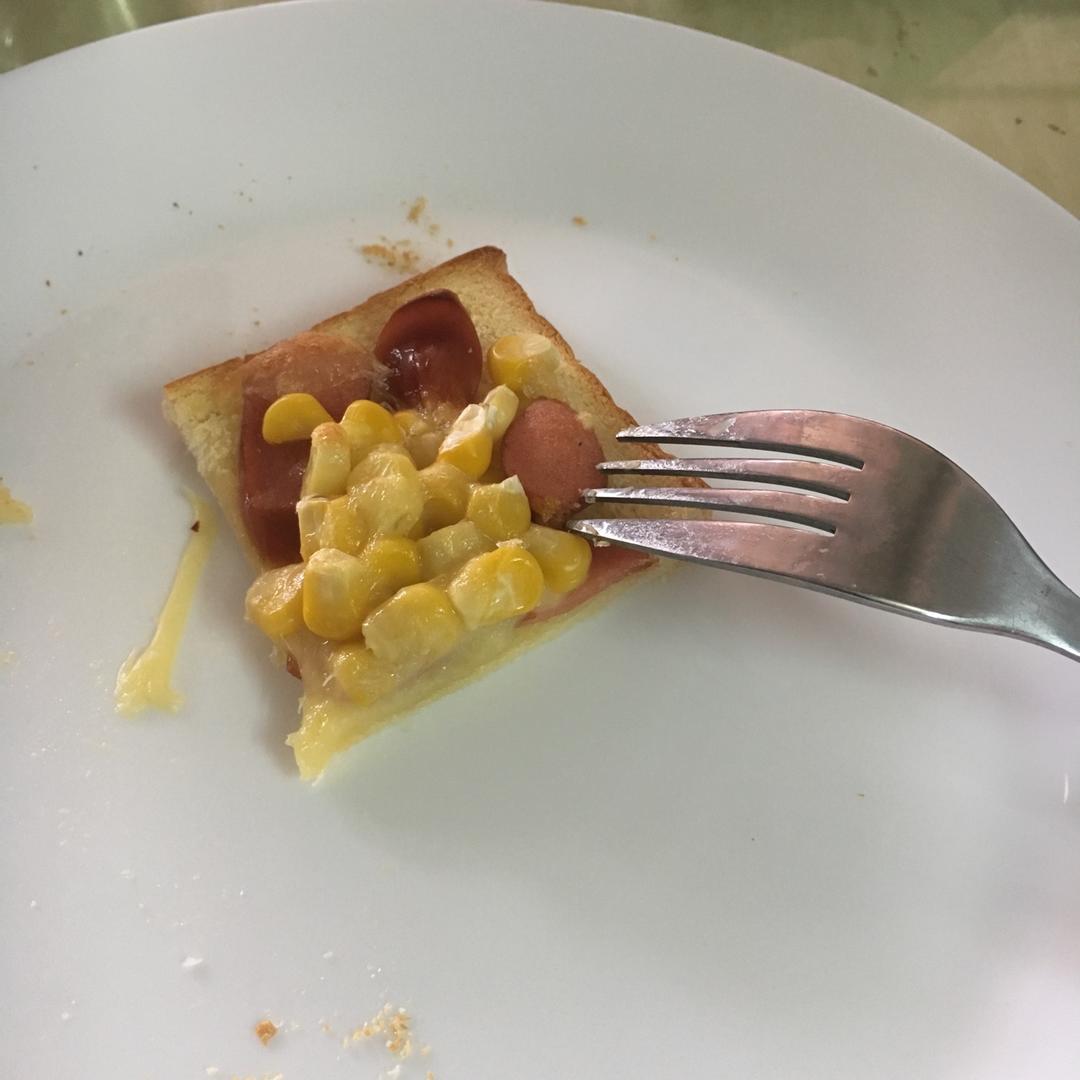 简单早餐芝士吐司pizza