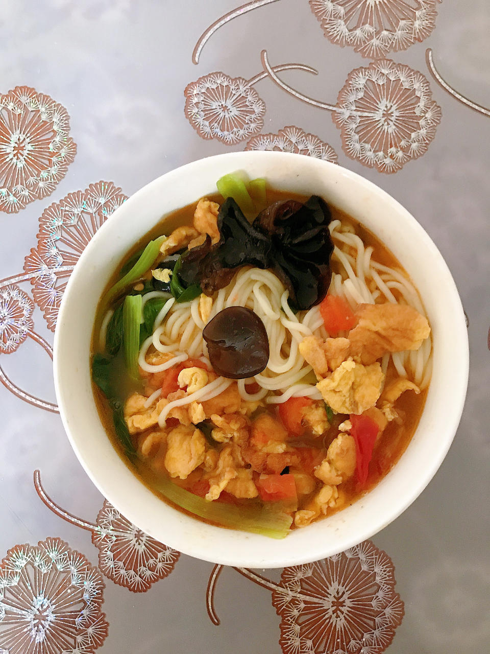 番茄鸡蛋青菜面