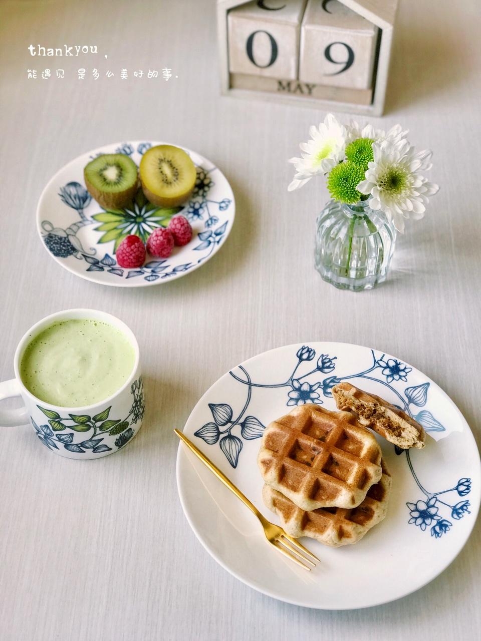 肉松夹心黑麦面包华夫饼（低糖油）