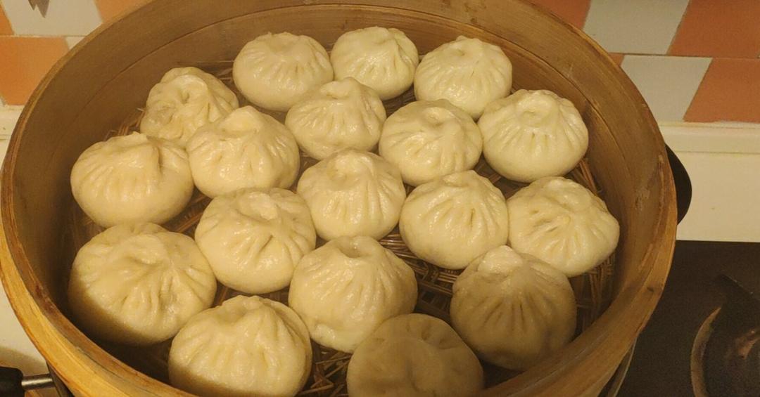 胡萝卜什锦馅包子(一次发酵)