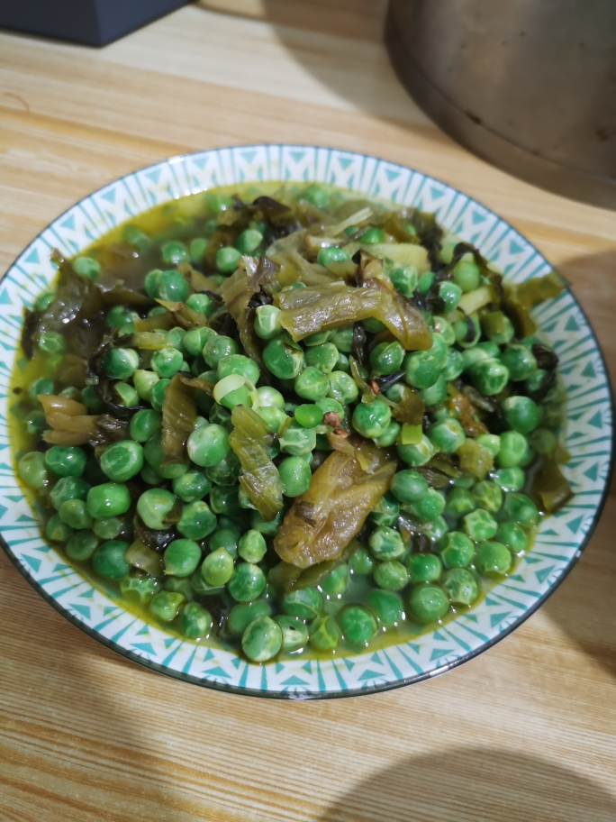 超简单酸菜豌豆的做法