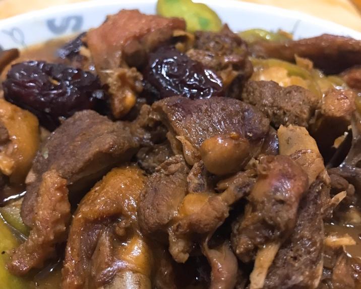 啤酒焖鸭肉（加丝瓜）