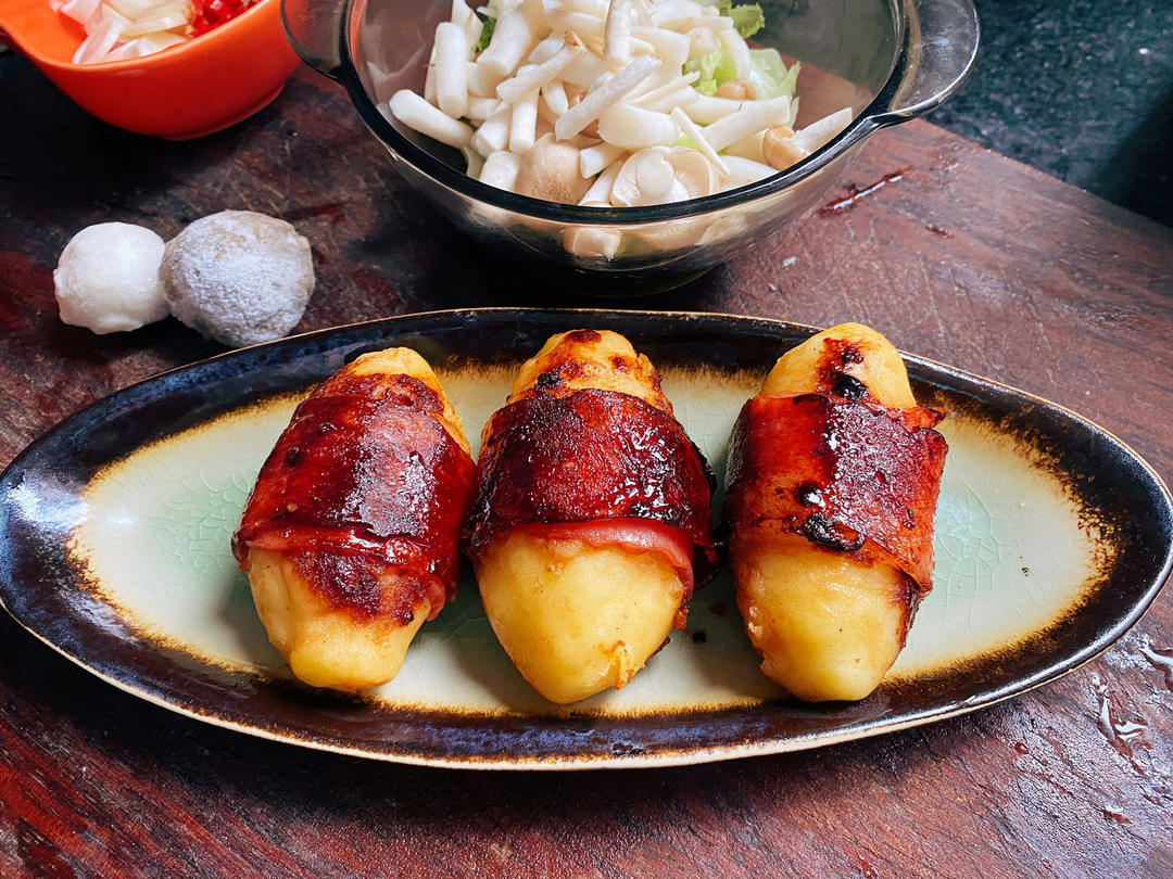 土豆新吃法❗️照烧培根土豆泥卷