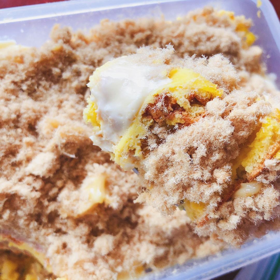 自制肉松沙拉蛋糕盒子